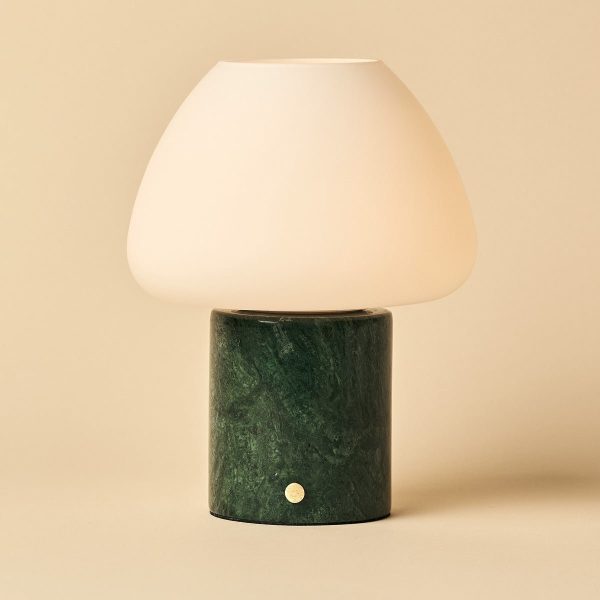 Ostade Green / Verde Alpi - Einzigartige Marmorlampe mit 3 hellen Farben und Dimmfunktion