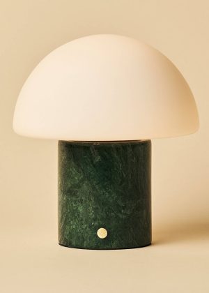 Maris Green / Verde Alpi - Klassische Marmorlampenlampe mit 3 hellen Farben und Dimmfunktion