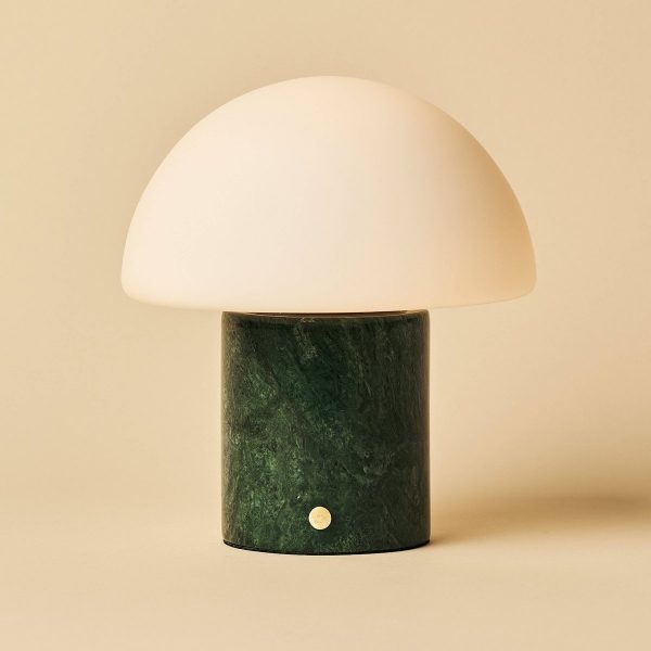 Maris Green / Verde Alpi - Klassische Marmorlampenlampe mit 3 hellen Farben und Dimmfunktion