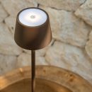 Vondel Mokka Brown wiederaufladbar und schnurloses Lampe perfekt für die Hotellerie - drahtlos wiederaufladbar über Ladestation