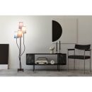 Textilstehleuchte 4-flammig "BOHO" bunt, Stehlampe mit bunten Schirmen, mit E14-Fassung, für Esszimmer, Wohnzimmer, Diele oder Büro, 140 cm hoch