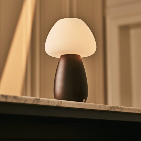 Bären Sie dunkelbraune stilvolle wiederaufladbare Lampe-schnurlos, dimmbar, umweltfreundliches Design – Bild 7