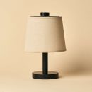 Rover Schwarze Holzlampe - wiederaufladbar, schnurlos und dimmbarer Schatten