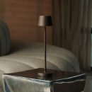 Vondel Mokka Brown wiederaufladbar und schnurloses Lampe perfekt für die Hotellerie - drahtlos wiederaufladbar über Ladestation