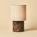 Onoda Brown / EMeperador Dark - Marmor wiederaufladbare Tischlampe - mit austauschbarer Lampenschatten und wiederaufladbarem Design