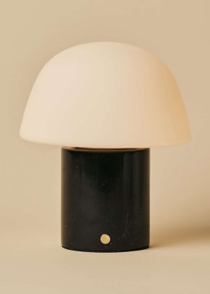 Maes Black / Nero Marquina - Elegante Marmorlampe, bis zu 120 Stunden Beleuchtung, stilvoll und funktional