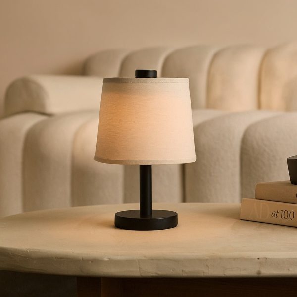Rover Schwarze Holzlampe - wiederaufladbar, schnurlos und dimmbarer Schatten – Bild 2