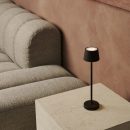 Vondel Mokka Brown wiederaufladbar und schnurloses Lampe perfekt für die Hotellerie - drahtlos wiederaufladbar über Ladestation