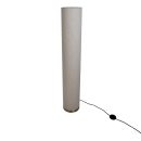 Stehleuchte "BEATE" natur aus Metall und einem Textilschirm in Natur, E27-Fassung, Stehlampe für Esszimmer, Wohnzimmer, Diele oder Büro, ca. 110 cm hoch