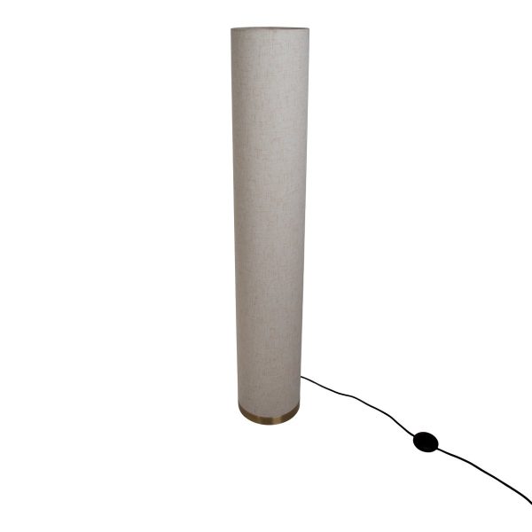 Stehleuchte "BEATE" natur aus Metall und einem Textilschirm in Natur, E27-Fassung, Stehlampe für Esszimmer, Wohnzimmer, Diele oder Büro, ca. 110 cm hoch – Bild 2