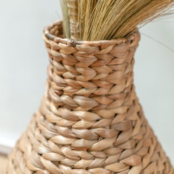 Geflochtene Boho Vase DAYANA natur aus Wasserhyazinthe – Bild 3