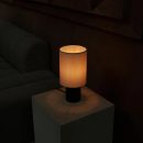 Kiko Black Tischlampe – Gemütliche Schreibtischlampe in Schwarz und Beige mit E27-Fassung