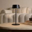 Hugo Midnight Black Wiederaufladbare Tischlampe – dimmbar, stilvoll und kabellos