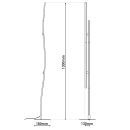 LED Stehleuchte "ONDA" h: 130cm, Stehleuchte, Metall und Kunststoff in Schwarz, integrierte LED, Beleuchtung für Wohnzimmer, Esszimmer oder Büro