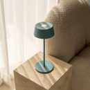 Hugo Amsterdams blaue wiederaufladbare Tischlampe aus Eisen – dimmbar, stilvoll und kabellos