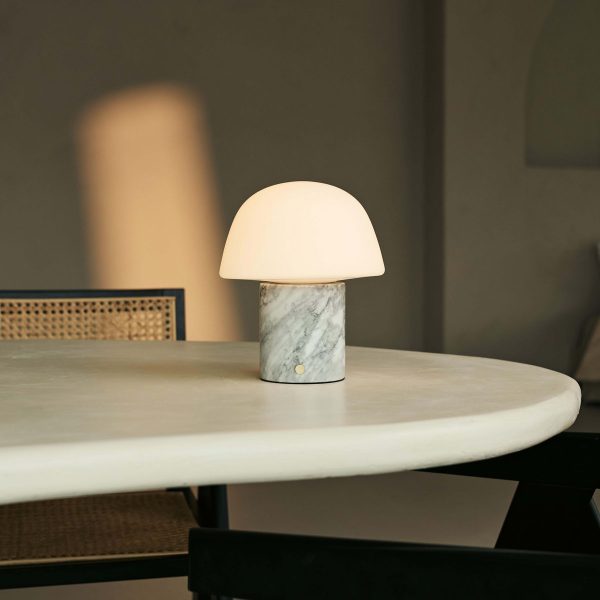 Maes White / Bianco Statuarietto - Elegante Marmorlampenlampe, bis zu 120 Stunden Beleuchtung, stilvoll und funktional – Bild 2