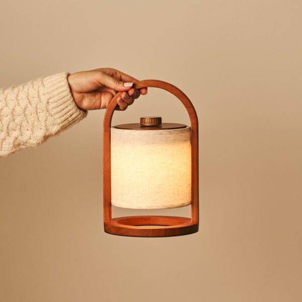 Flusskastanie Holz wiederaufladbare Lampe - dimmbares und schnurloses Licht – Bild 6