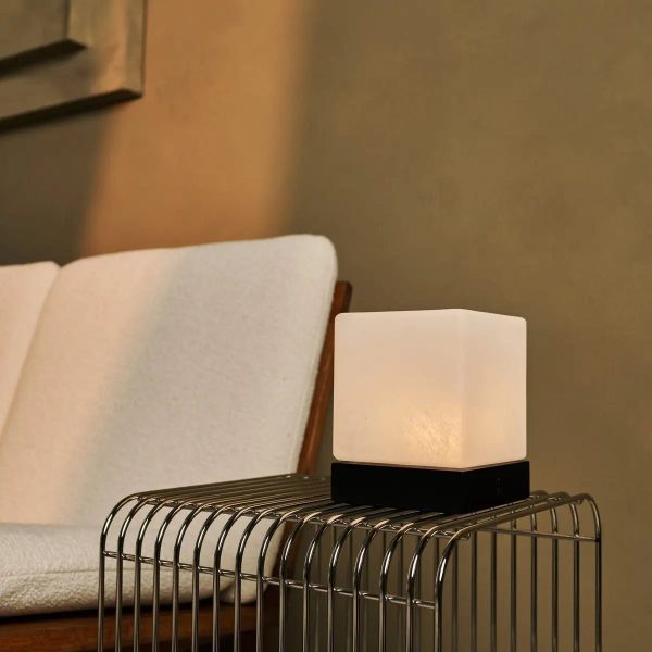 Yce Black Cordless Holzlampe mit gefrorenem Glas-wiederaufladbar, dimmbar, 100-Stunden-Akku – Bild 17