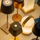 Avery hellbraun wiederaufladbarer Tischlampe-schnurlos, dimmbar und USB-C