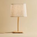 Marley Holzlampe mit Beige Schatten - stilvoller und organischer Hausbeleuchtung