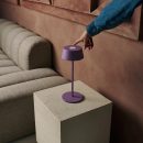 Hugo Violet Lila wiederaufladbarer Tischlampe - stilvoller, dimmbarer Lampe und schnurlos