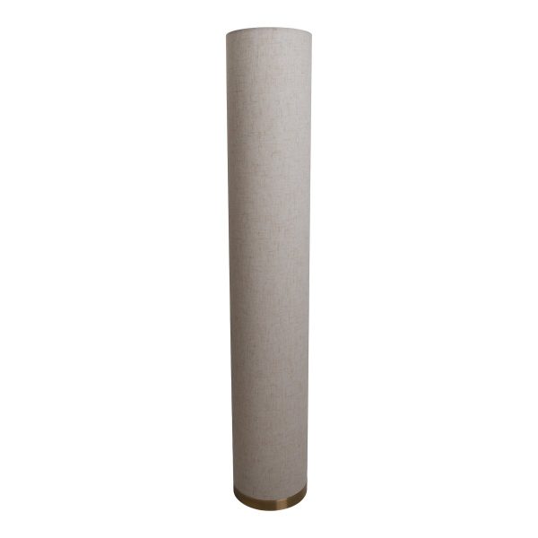 Stehleuchte "BEATE" natur aus Metall und einem Textilschirm in Natur, E27-Fassung, Stehlampe für Esszimmer, Wohnzimmer, Diele oder Büro, ca. 110 cm hoch
