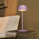 Hugo Violet Lila wiederaufladbarer Tischlampe - stilvoller, dimmbarer Lampe und schnurlos
