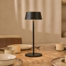 Hugo Midnight Black Wiederaufladbare Tischlampe – dimmbar, stilvoll und kabellos