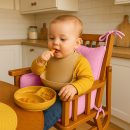heySimeon Hochstuhlkissen – Bio-Baumwolle | Weiches Babykissen | GOTS & Oeko-Tex zertifiziert | Hergestellt in Frankreich