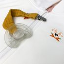 Schnullerkette aus Bio-Baumwolle Teddy Honey