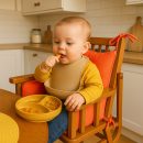heySimeon Hochstuhlkissen – Bio-Baumwolle | Weiches Babykissen | GOTS & Oeko-Tex zertifiziert | Hergestellt in Frankreich