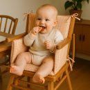 heySimeon Hochstuhlkissen – Bio-Baumwolle | Weiches Babykissen | GOTS & Oeko-Tex zertifiziert | Hergestellt in Frankreich