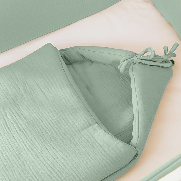 Grünes Babynest aus Bio-Baumwolle – Bild 4