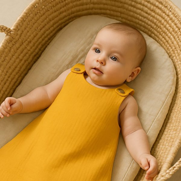 heySimeon Schlafsack aus Bio-Baumwolle | Atmungsaktiver Baby Sommerschlafsack | Leichter Bio Schlafsack | Made in France – Bild 4
