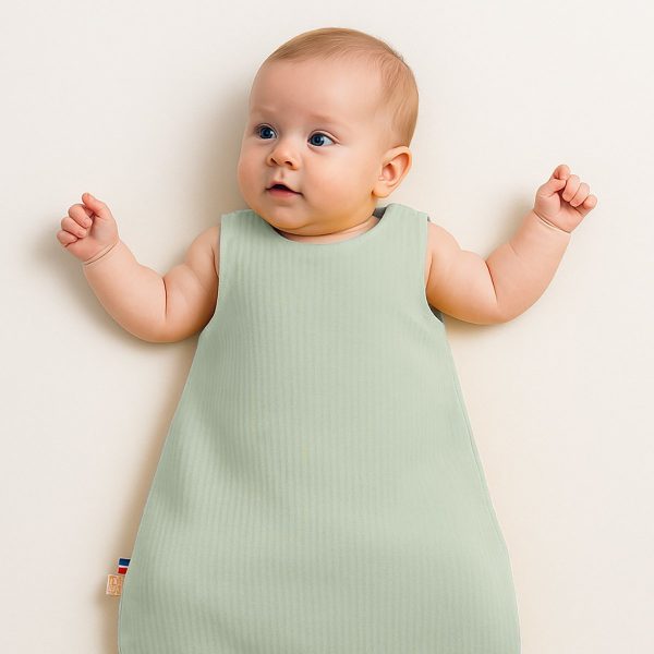 heySimeon Schlafsack aus Bio-Baumwolle | Atmungsaktiver Baby Sommerschlafsack | Leichter Bio Schlafsack | Made in France – Bild 4
