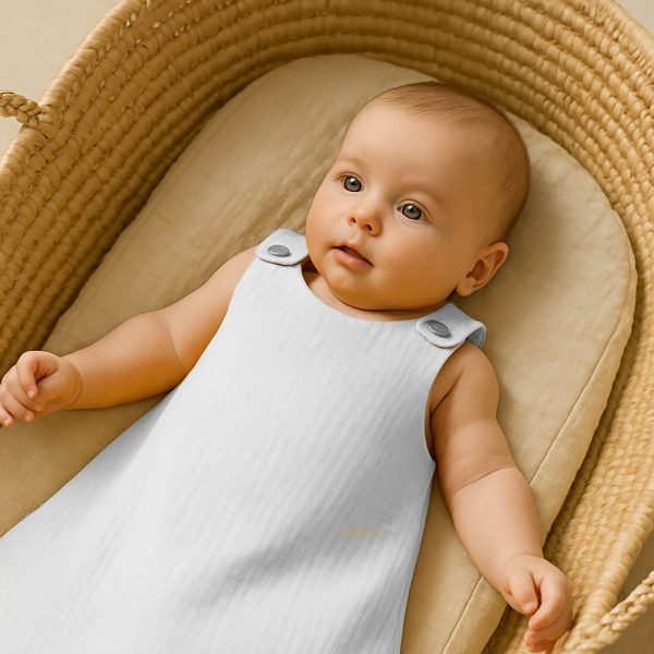 Weißer Sommerschlafsack aus Bio-Baumwolle – Bild 6