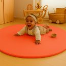 heySimeon Activity Matte – Bio-Baumwolle Baby Spielmatte | Weiche Krabbeldecke | Ø 115 cm