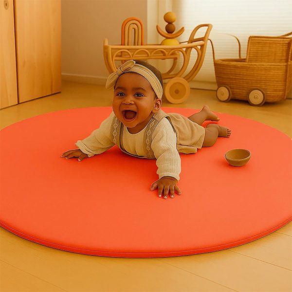 heySimeon Activity Matte – Bio-Baumwolle Baby Spielmatte | Weiche Krabbeldecke | Ø 115 cm – Bild 5