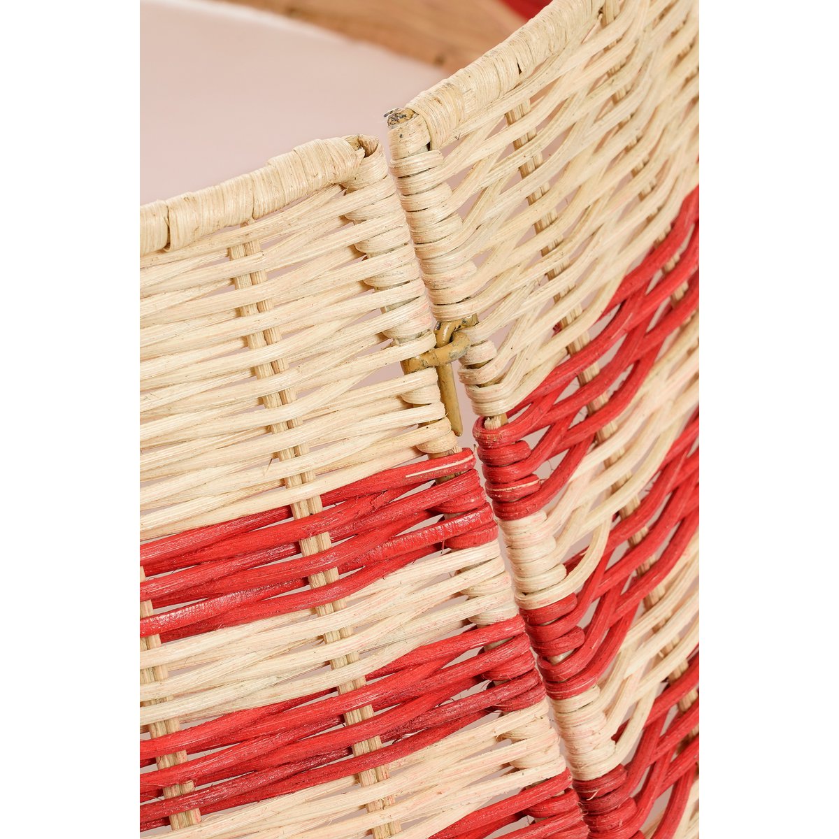 heySimeon | Weihnachtsbaumrock aus Rattan – Beige & Rot Ø60 cm – Bild 3