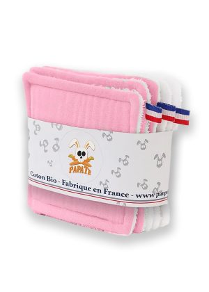Waschbarer Baumwollwaschable weiß und rosa Baumwolle