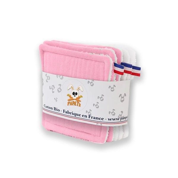 Waschbarer Baumwollwaschable weiß und rosa Baumwolle