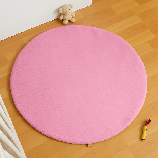 heySimeon Activity Matte – Bio-Baumwolle Baby Spielmatte | Weiche Krabbeldecke | Ø 115 cm – Bild 6