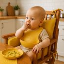heySimeon Hochstuhlkissen – Bio-Baumwolle | Weiches Babykissen | GOTS & Oeko-Tex zertifiziert | Hergestellt in Frankreich