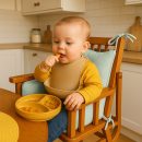heySimeon Hochstuhlkissen – Bio-Baumwolle | Weiches Babykissen | GOTS & Oeko-Tex zertifiziert | Hergestellt in Frankreich