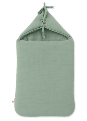 Grünes Babynest aus Bio-Baumwolle