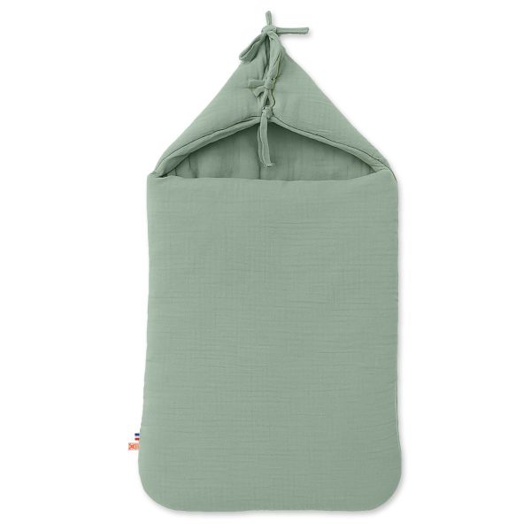 Grünes Babynest aus Bio-Baumwolle