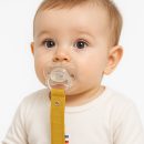 Schnullerkette aus Bio-Baumwolle Teddy Honey