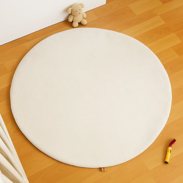heySimeon Activity Matte – Bio-Baumwolle Baby Spielmatte | Weiche Krabbeldecke | Ø 115 cm – Bild 6