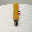 Schnullerkette aus Bio-Baumwolle Teddy Honey