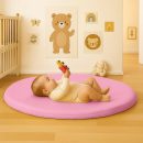 heySimeon Activity Matte – Bio-Baumwolle Baby Spielmatte | Weiche Krabbeldecke | Ø 115 cm